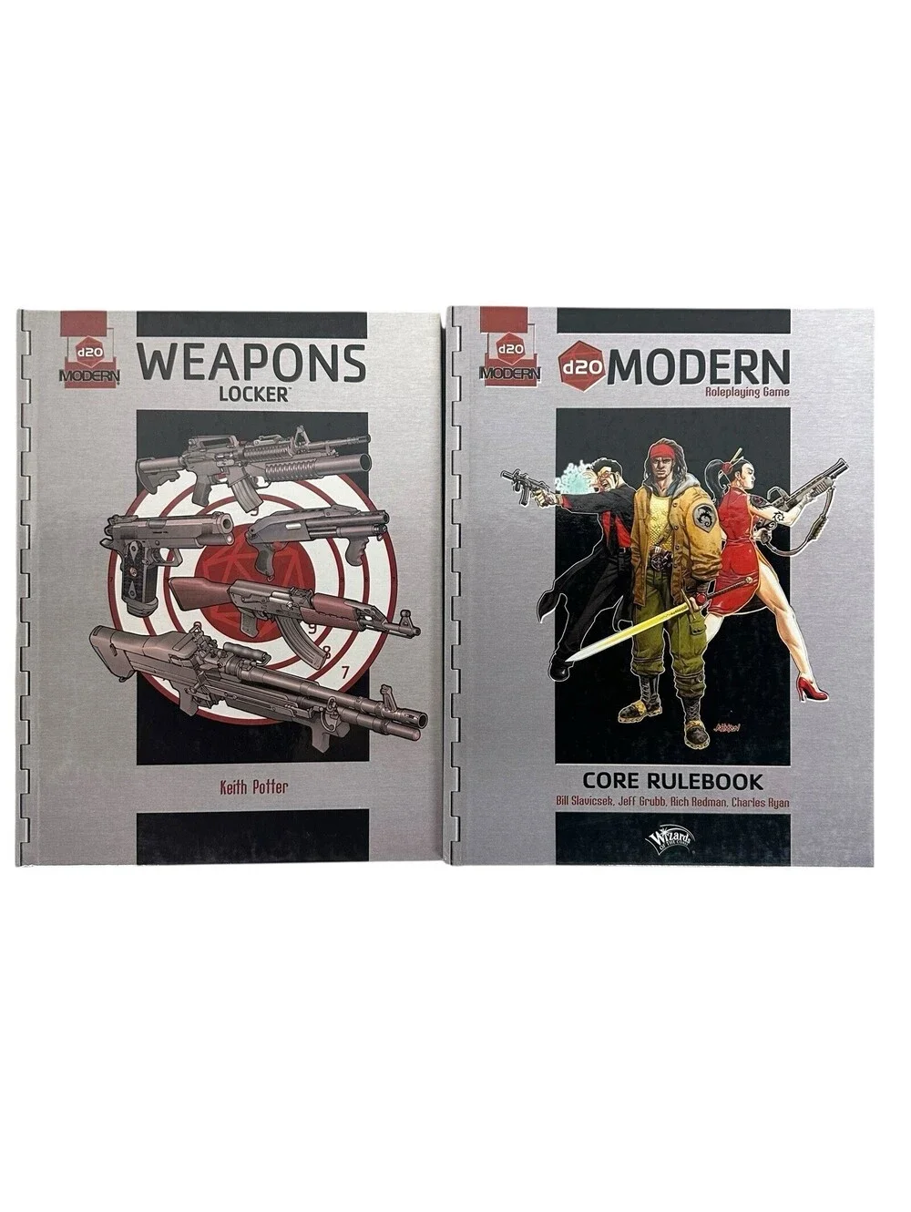 D20 MODERN RPG HC BOOKS LOT RULEBOOK DARK MATTER FUTURE WOTC
